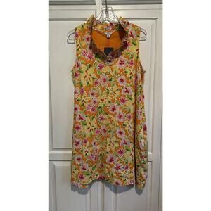 Crown And Ivy Shift Dress Size Medium Floral Sleeveless NWT Beach Costal Resort